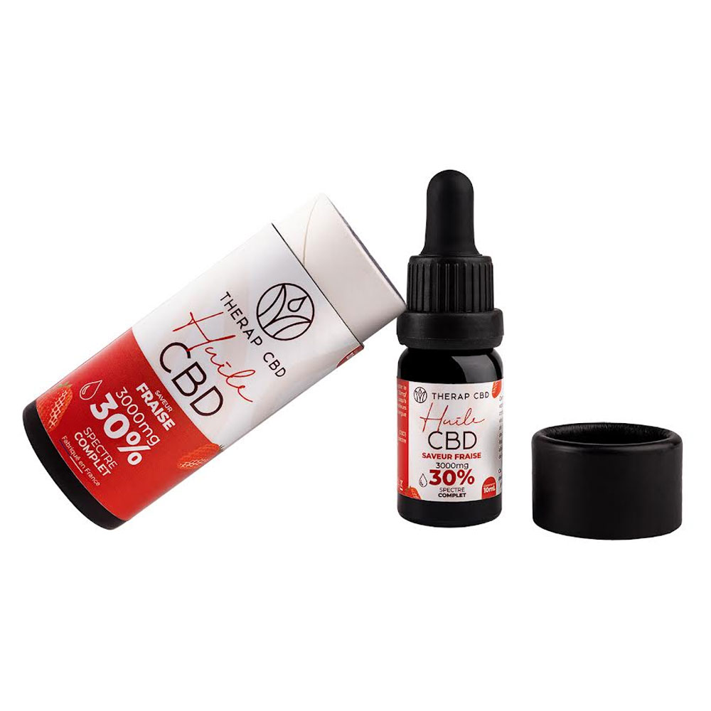 Huile THERAP CBD 30% – Full spectrum – Saveur Fraise